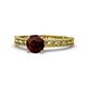 1 - Rachel Classic 6.50 mm Round Red Garnet Solitaire Engagement Ring 