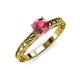 3 - Rachel Classic 6.50 mm Round Rhodolite Garnet Solitaire Engagement Ring 