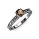 3 - Rachel Classic 6.50 mm Round Smoky Quartz Solitaire Engagement Ring 