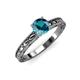 3 - Rachel Classic 6.50 mm Round London Blue Topaz Solitaire Engagement Ring 
