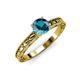 3 - Rachel Classic 6.50 mm Round London Blue Topaz Solitaire Engagement Ring 