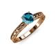 3 - Rachel Classic 6.50 mm Round London Blue Topaz Solitaire Engagement Ring 