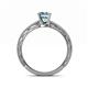 5 - Rachel Classic 6.50 mm Round Aquamarine Solitaire Engagement Ring 