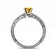 5 - Rachel Classic 6.50 mm Round Citrine Solitaire Engagement Ring 