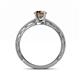 5 - Rachel Classic 6.50 mm Round Smoky Quartz Solitaire Engagement Ring 