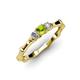 2 - Twyla Diamond and Peridot Three Stone Ring 