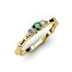 2 - Twyla Diamond and Emerald Three Stone Ring 