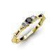 2 - Twyla Black and White Diamond Three Stone Ring 