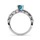 6 - Amaira London Blue Topaz and Diamond Engagement Ring 