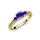 2 - Dzeni Iolite Three Stone with Side Diamond Ring 