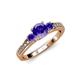 2 - Dzeni Iolite Three Stone with Side Diamond Ring 