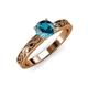 3 - Maren Classic 6.50 mm Round London Blue Topaz Solitaire Engagement Ring 