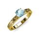 3 - Maren Classic 6.50 mm Round Aquamarine Solitaire Engagement Ring 