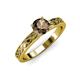 3 - Maren Classic 6.50 mm Round Smoky Quartz Solitaire Engagement Ring 
