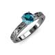3 - Maren Classic 6.50 mm Round London Blue Topaz Solitaire Engagement Ring 