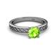 4 - Maren Classic 6.50 mm Round Peridot Solitaire Engagement Ring 