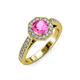 3 - Aura Pink Sapphire and Diamond Halo Engagement Ring 