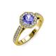 3 - Aura Tanzanite and Diamond Halo Engagement Ring 