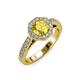 3 - Aura Yellow Sapphire and Diamond Halo Engagement Ring 