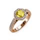 3 - Aura Yellow Sapphire and Diamond Halo Engagement Ring 