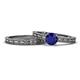 1 - Rachel 1.15 ct Classic Blue Sapphire (6.00 mm) Solitaire Bridal Set Ring  