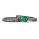 1 - Rachel 0.80 ct Classic Emerald (6.00 mm) Solitaire Bridal Set Ring  
