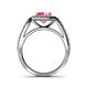 5 - Aura Pink Sapphire and Diamond Halo Engagement Ring 