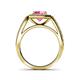 5 - Aura Pink Sapphire and Diamond Halo Engagement Ring 
