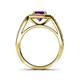 5 - Aura Amethyst and Diamond Halo Engagement Ring 