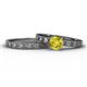 1 - Niah 1.00 ct Classic Yellow Diamond Solitaire Bridal Set Ring  