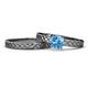 1 - Maren 0.95 ct Classic Blue Topaz Solitaire Bridal Set Ring  