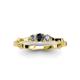 3 - Twyla Black and White Diamond Three Stone Ring 
