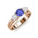 3 - Alyssa Tanzanite and White Sapphire Three Stone Engagement Ring 