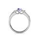 5 - Jamille Tanzanite and Diamond Three Stone with Side Tanzanite Ring 