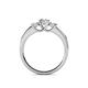 5 - Jamille Diamond Three Stone with Side Diamond Ring 