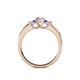 4 - Jamille Diamond and Tanzanite Three Stone Engagement Ring 