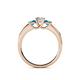 4 - Jamille Diamond and London Blue Topaz Three Stone Engagement Ring 