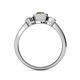 4 - Avrit Peridot and Diamond Three Stone Engagement Ring 