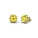 1 - Bernice 0.90 ctw Round Yellow Sapphire Halo Stud Earrings 