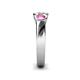 6 - Naava Diamond and Pink Sapphire Three Stone Engagement Ring 
