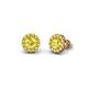 1 - Bernice 0.90 ctw Round Yellow Sapphire Halo Stud Earrings 
