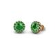 1 - Bernice 0.96 ctw Round Green Garnet Halo Stud Earrings 