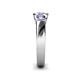 6 - Naava Diamond and Iolite Three Stone Engagement Ring 