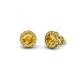 1 - Bernice 0.71 ctw Round Citrine Halo Stud Earrings 