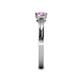 5 - Irina Diamond and Pink Sapphire Three Stone Engagement Ring 