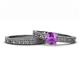 1 - Florian 0.87 ct Classic Amethyst (6.50 mm) Solitaire Bridal Set Ring  