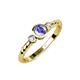 3 - Azalea Tanzanite and Diamond Three Stone Engagement Ring 