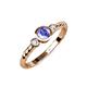 3 - Azalea Tanzanite and Diamond Three Stone Engagement Ring 