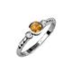 3 - Azalea Citrine and Diamond Three Stone Engagement Ring 
