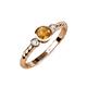 3 - Azalea Citrine and Diamond Three Stone Engagement Ring 